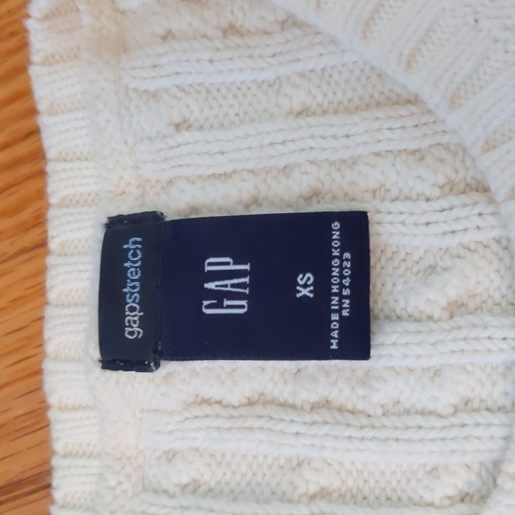 Gap Stretch Sweater Cream XS - Picture 2 of 4